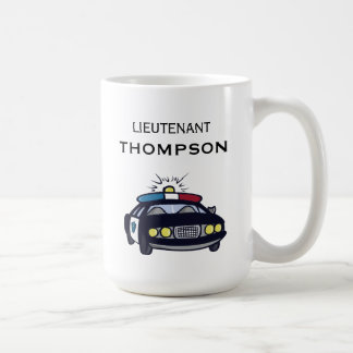 Personalisierter Polizeileutnant Kaffeetasse