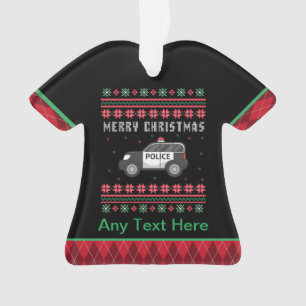 Personalisierter Polizeiwagen Weihnachten Ornament