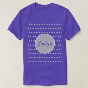 Personalisierter Polka Dot T - Shirt (Lavendel & G