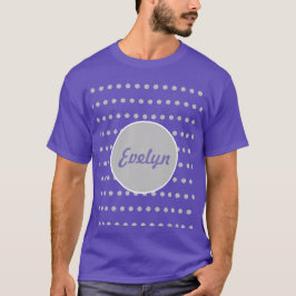 Personalisierter Polka Dot T - Shirt (Lavendel & G