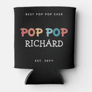 Personalisierter Pop Pop Retro Opa zu Geschenken Dosenkühler