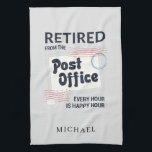 Personalisierter Postbote Mailman Geschirrtuch<br><div class="desc">Niedliche Pensionskaffee der Postarbeiterin zwei Töne Tasse für Ihren Kollegen oder Chef,  der nach vielen Jahren hervorragenden Service in Rente geht. Das Design ist modern und der Wortlaut sagt "Von der Post müde. Jede Stunde ist glückliche Stunde" ist ein perfektes Parting-Geschenk für den Postangestellten,  der bald in Rente geht</div>