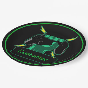 Personalisierter PowerGamer Pappteller