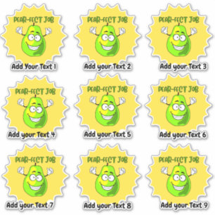 Personalisierter Prämienaufkleber für Perfect Job  Aufkleber