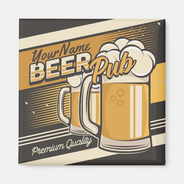 Personalisierter Premium Cold Beer Tasse Pub Bar Magnet (Vorne)