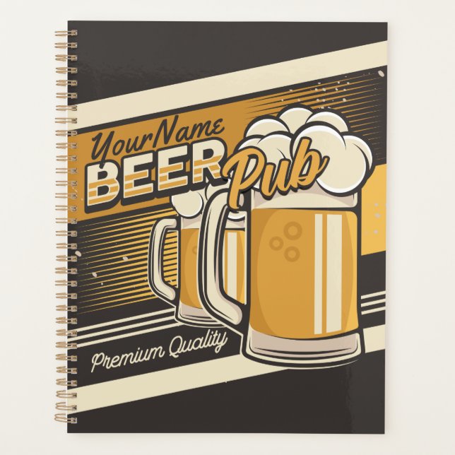 Personalisierter Premium Cold Beer Tasse Pub Bar Planer (Vorderseite)