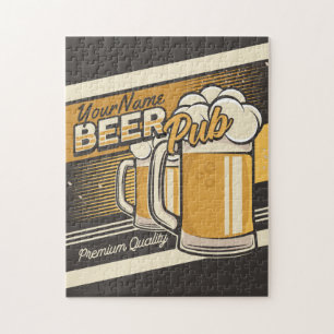 Personalisierter Premium Cold Beer Tasse Pub Bar Puzzle