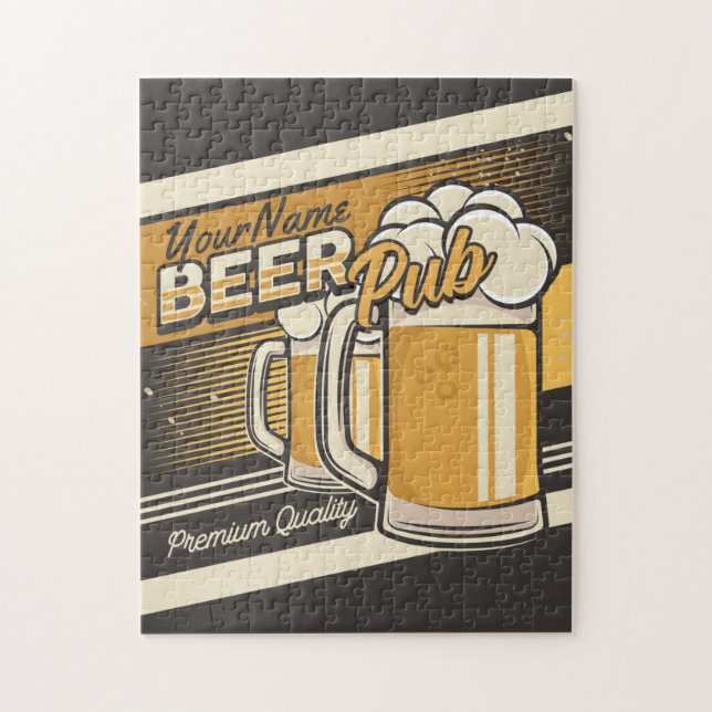 Personalisierter Premium Cold Beer Tasse Pub Bar Puzzle (Vertikal)
