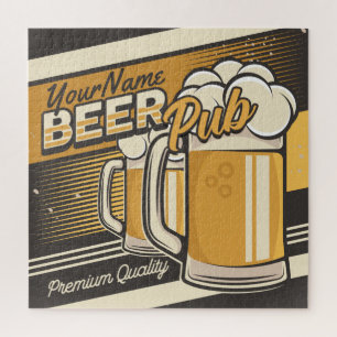 Personalisierter Premium Cold Beer Tasse Pub Bar Puzzle