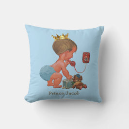 Personalisierter Prinz am Telefon mit Kissen