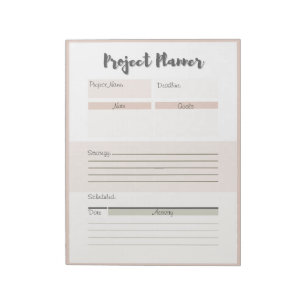 Personalisierter Projektplaner Notizblock