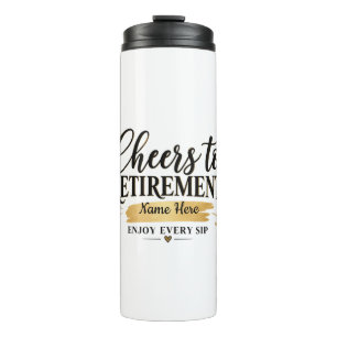 Personalisierter Prost auf das Rentner-Reise-Mug Thermosbecher