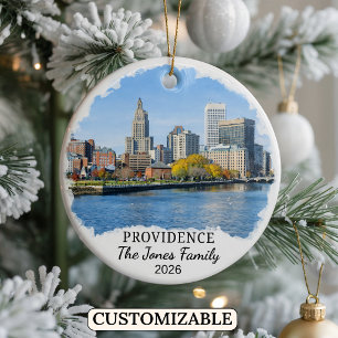 Personalisierter Providence-Schmuck, Rhode Island Keramik Ornament