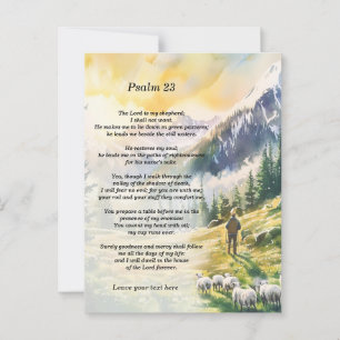 Personalisierter Psalm 23 mit Hirtenbild Postkarte