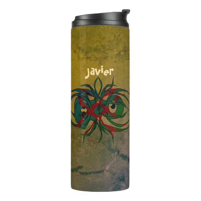 Personalisierter psychedelischer Arachnid der Verz Thermosbecher (Nach links gedreht)