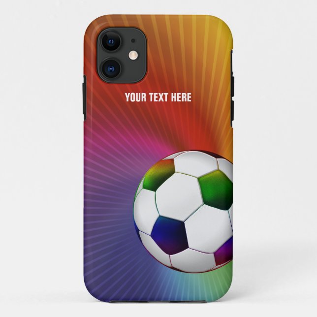 Personalisierter psychedelischer Fußball Case-Mate iPhone Hülle (Rückseite)