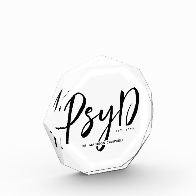 Personalisierter PsyD-Doktor der Psychologie Fotoblock (Links)