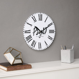 Personalisierter PsyD-Doktor der Psychologie Große Wanduhr