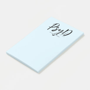 Personalisierter PsyD-Doktor der Psychologie Post-it Klebezettel
