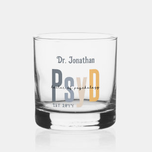 Personalisierter PsyD Doktor des Psychologie-Absch Whiskyglas