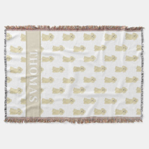 Personalisierter Pudel (Fawn Tan Blond Golden) Decke
