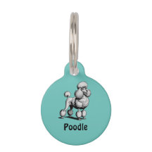 Personalisierter Pudel-Hund-Rundanhänger