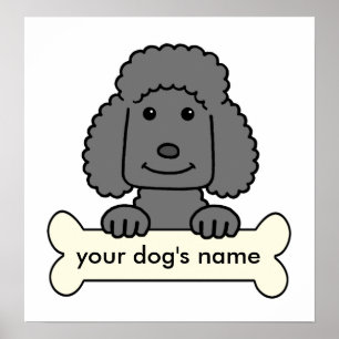 Personalisierter Pudel Poster