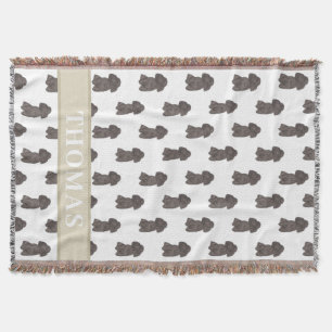 Personalisierter Pudel (Schwarz) Decke