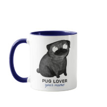 Personalisierter Pug-Becher, benutzerdefinierter N