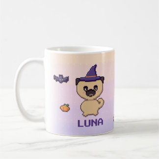Personalisierter Pug-Halloween-Becher Kaffeetasse