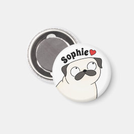 Personalisierter Pug-Magnet, benutzerdefinierter N Magnet