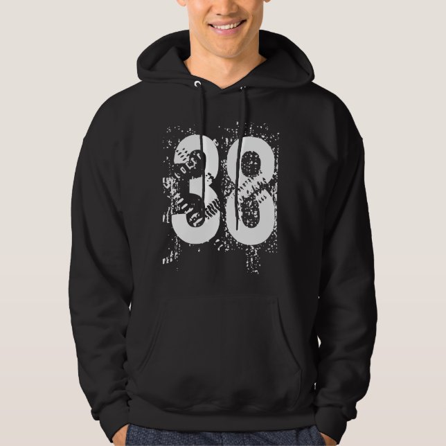 Personalisierter PulloverHoodie mit Zahl Hoodie (Vorderseite)
