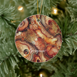 Personalisierter Pumpkin Gewürz Autumnal Alkohol T Keramik Ornament