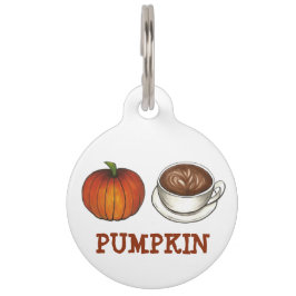 Personalisierter Pumpkin-Gewürz-Kaffeetablett Tiermarke