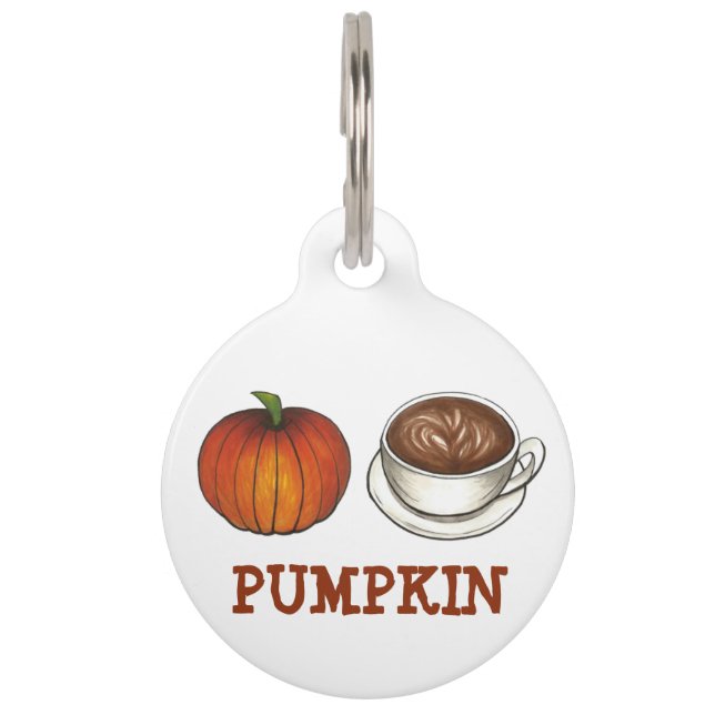 Personalisierter Pumpkin-Gewürz-Kaffeetablett Tiermarke (Vorderseite)