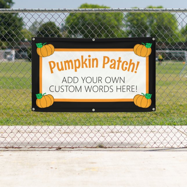 Personalisierter Pumpkin-Patch Banner (Insitu)
