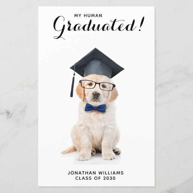 Personalisierter Puppy Dog Graduate Abschluss (Vorderseite)