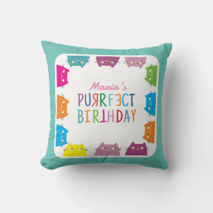Personalisierter Purrfect Geburtstag Kissen