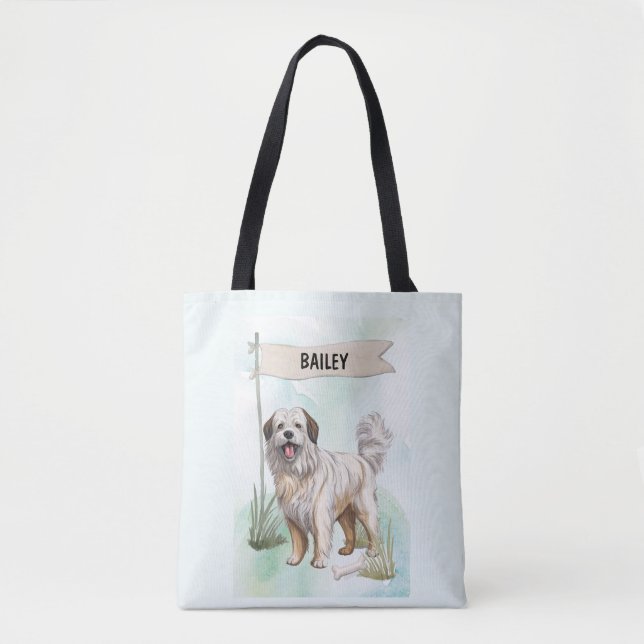 Personalisierter Pyrenäen-Schäferhund Wasserfarben (Vorderseite)