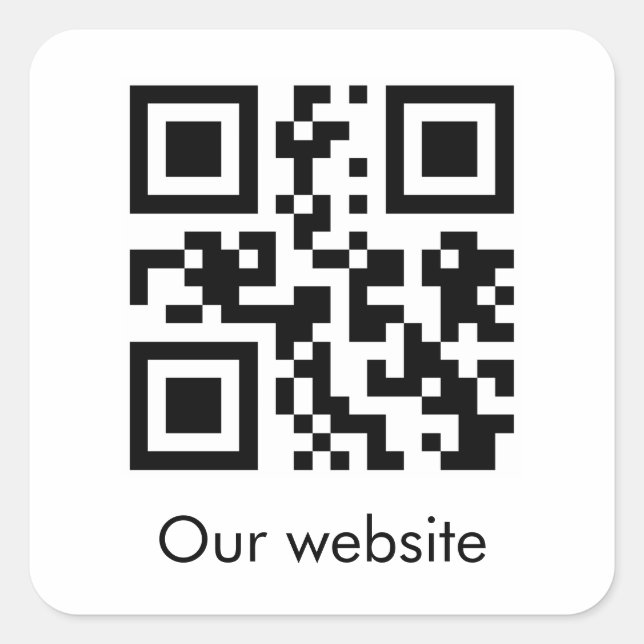 Personalisierter QR-Code-Aufkleber Quadratischer Aufkleber (Vorderseite)