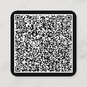 Personalisierter QR-Code Benutzerdefinierte Text-B Quadratische Visitenkarte