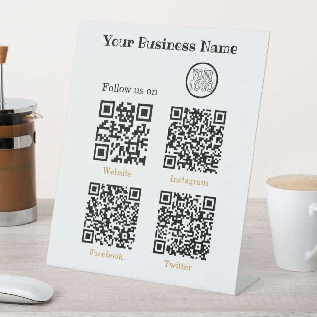 Personalisierter QR-Code für Geschäftsnetzwerke Sockelschild (In Situ)