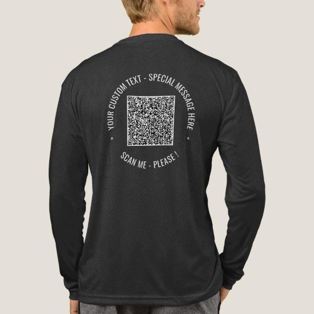 Personalisierter QR-Code für Ihre Werbeaktion Tri-Blend Shirt (Rückseite)