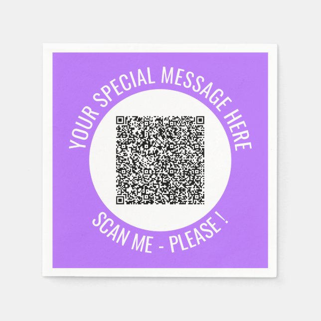 Personalisierter QR-Code für Napkins mit benutzerd Serviette (Vorderseite)