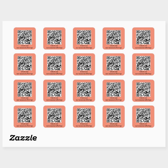 Personalisierter QR-Code-Generator-URL Quadratischer Aufkleber (Blatt)