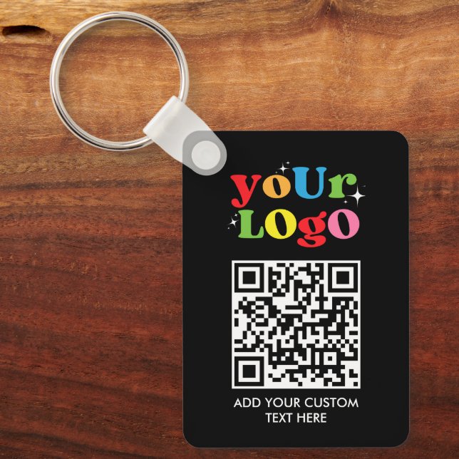 Personalisierter QR-Code & Logo Schlüsselanhänger (Vorderseite)