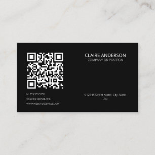 Personalisierter QR-Code Modern White Custom Logo Visitenkarte