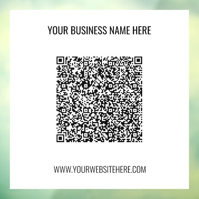Personalisierter QR-Code-Name Website-Fenster Klam Fensteraufkleber (Blatt 3)