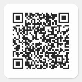 Personalisierter QR-Code Quadratischer Aufkleber