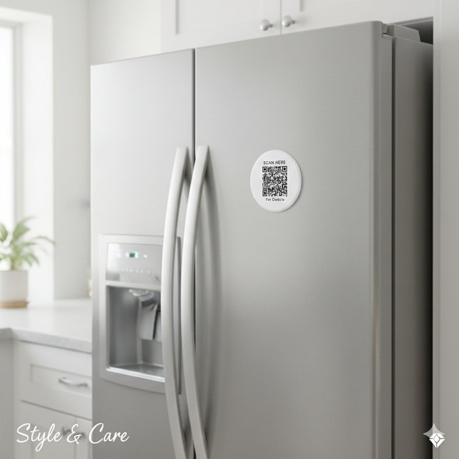 Personalisierter QR-Code-Rundmagnet – Fällt auf Magnet (Personalized QR Code Round Magnet – Stand Out)